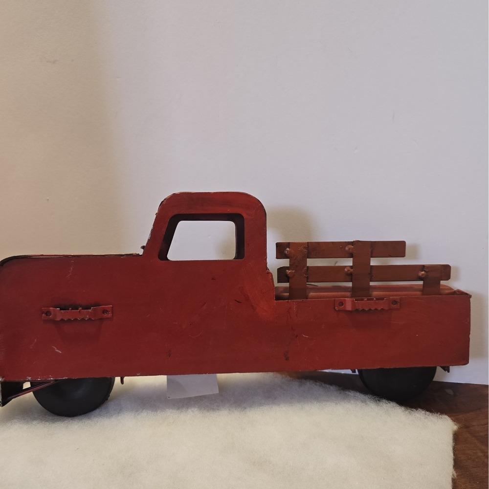 metal red 1/2 pickup truck wall hanger decorative decor - Picture 5 of 6